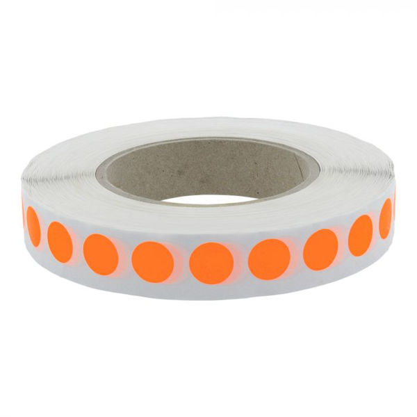 Picture of Marking Label Orange Dot Sticker Roll 12.5mm